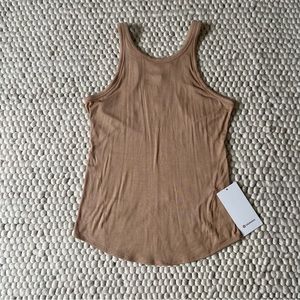 lululemon Full Day Ahead Tank Beach Wood 8 NWT